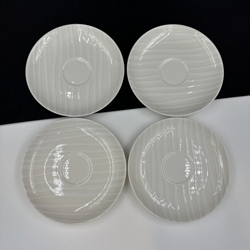 Villeroy & Boch Dune Lines (4) Breakfast Cream Soup Saucers for Breakfast Cups - Picture 10 of 16