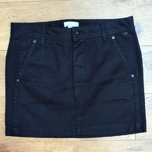 Diesel mini black cotton denim skirt grunge sz 27