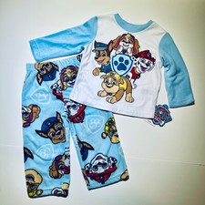 NWT PAW Patrol 2pc Fleece sleep Pajamas 2T 3T 4T Chase Marshall Rubble Skye 33