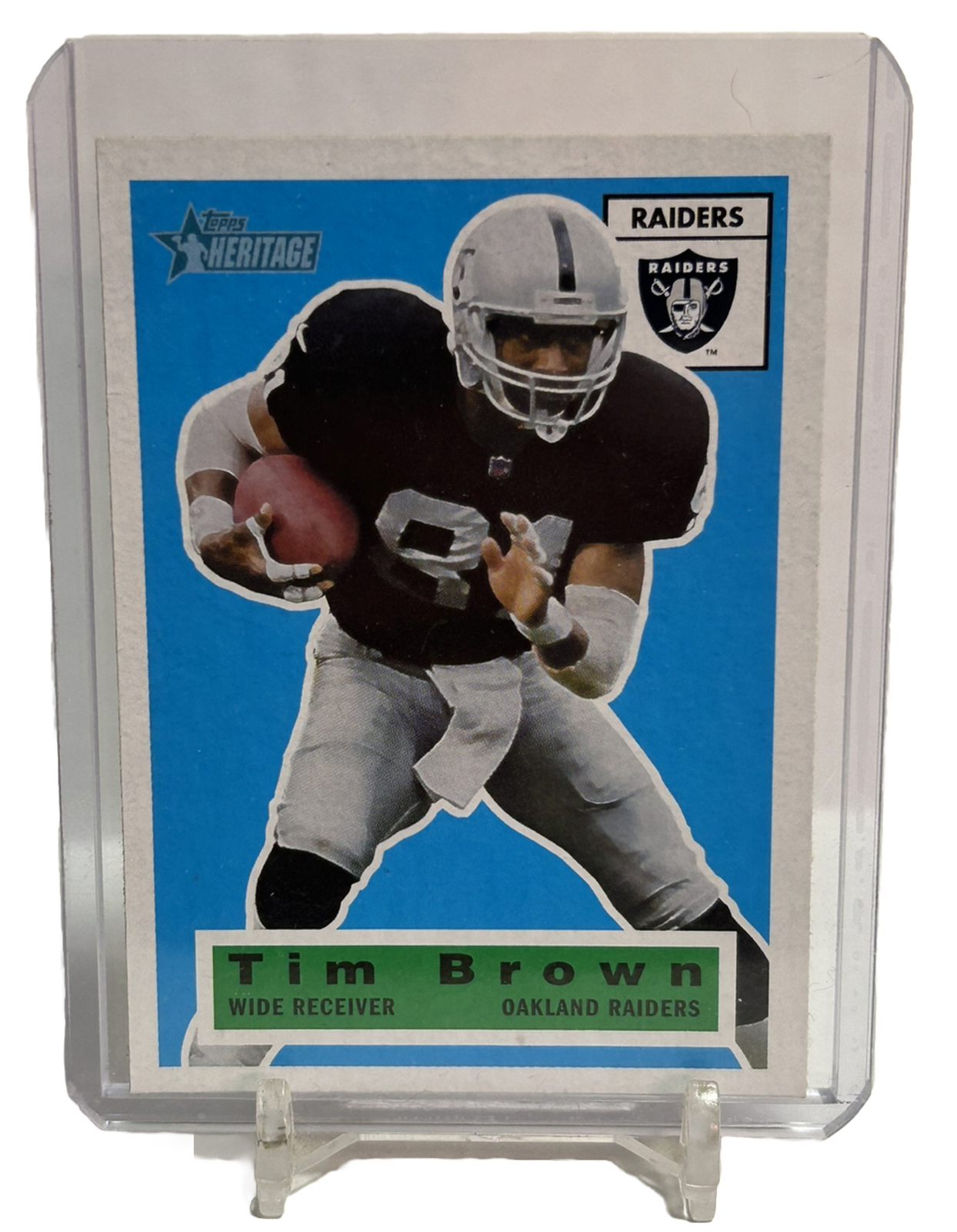 2001 Topps Heritage Football Card #65 Tim Brown FRESH MINT