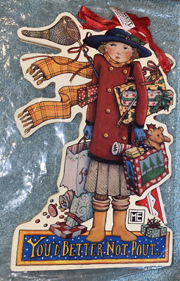 NOS Midwest Importers Mary Engelbreit  You d Better Not Pout  Christmas Ornament