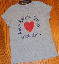 POLO RALPH LAUREN AUTHENTIC TODDLERS GIRLS BRAND NEW ORIGINAL T-SHIRT Sz 6, NWT