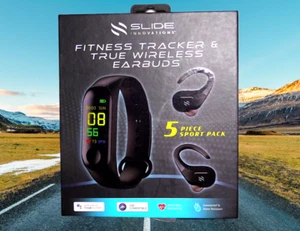 *Nouveau* SLIDE Innovations Fitness Tracker True Wireless Earbuds 5pc paquet SCMB652
