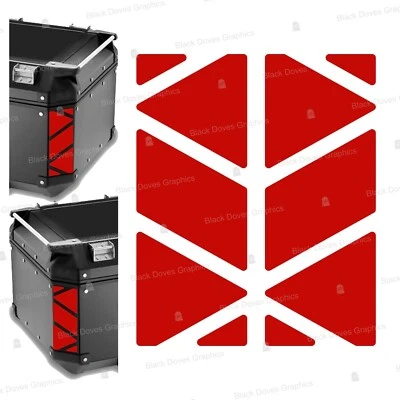 BLACK DOVES GRAPHICS Rifrangenti Strisce Rosso compatibili con GIVI Monokey Trekker Outback Top Case