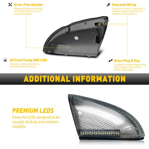 2X LED Mirror Turn Signal Light For 2019-2022 RAM 1500 Classic Left & Right Side - Picture 7 of 11