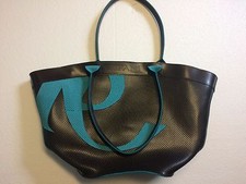 Ripani Italy Black Leather Tote Bag