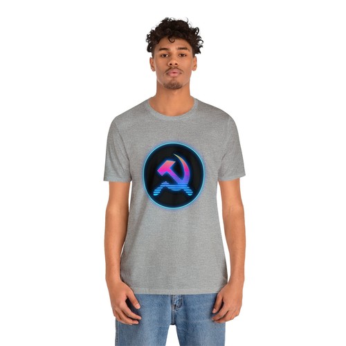 Hammer and Sickle Vaporwave Short Sleeve Tee - Picture 13 of 13
