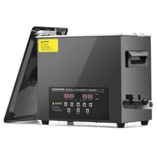 CREWORKS 6L Ultrasonic Cleaner Titanium Steel 600W Heater w/ Degas & Gentle Mode