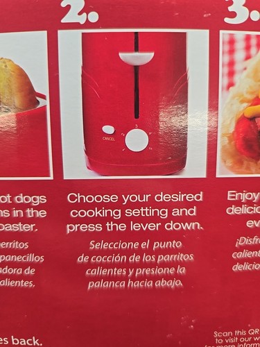 POP Up Hot Dog Toaster & Bun Warmer Americana Chicago Style Collection Red NIB - Picture 6 of 11