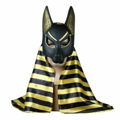 Ägyptische Anubis Maske Hood Cosplay Anubis Wolf Halloween Maskerade Maske