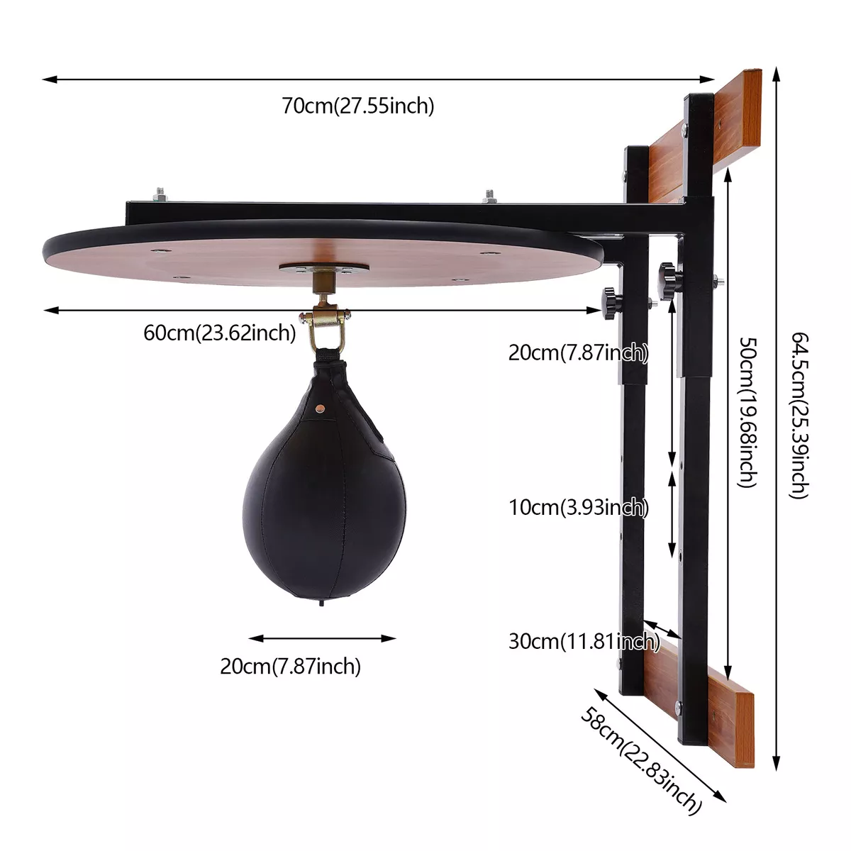 Wall Mounted Adjustable Speed Bag Platform Kit Swivel Punching