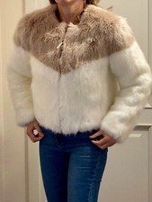 DONDUP giubbino bicolore in ecopelliccia collo Chanel - taglia 42 - COME NUOVO