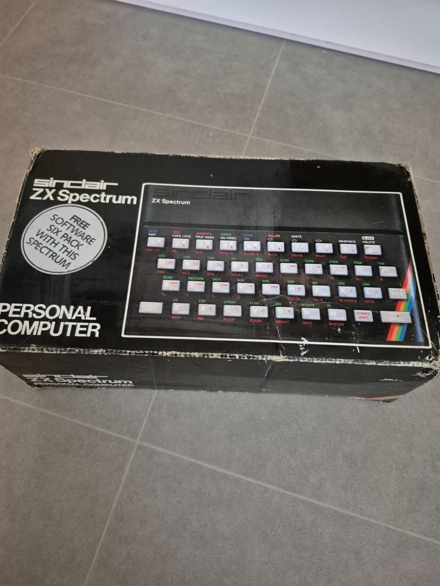 Sinclair ZX Spectrum 48k 1980s Vintage Boxed Powers On Faulty