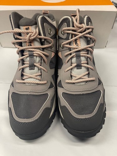 TIMBERLAND JUNIOR'S LINCOLN PEAK WATERPROOF MID HIKER MEDIUM GREY LEATHER A5RX3 - Picture 6 of 8