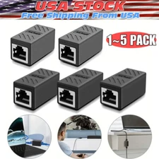 1-5PACK RJ45 Inline Coupler Cat6/Cat5e Ethernet Network Cable Extender Connector
