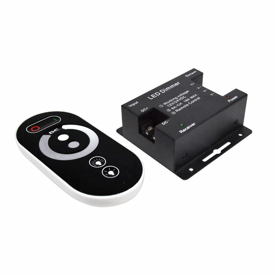 LED Funk Touch-Dimmer 12V 24V DC Metall Streifen PWM Regler Funkdimmer Dimmer - Bild 2 von 4