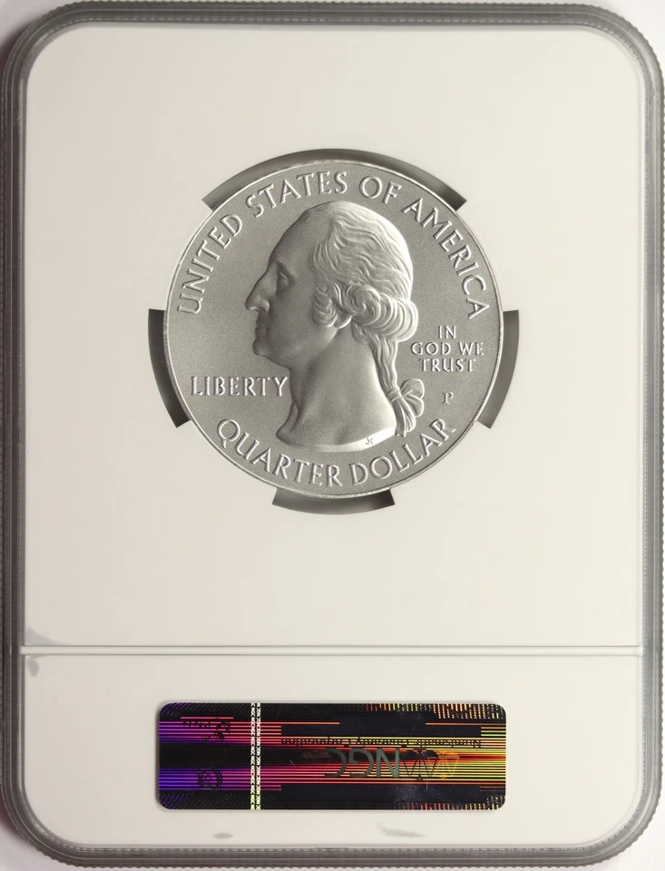 2010 Hot Springs ATB 5 oz Silver Quarter 25c NGC SP69 - Image 2 of 4