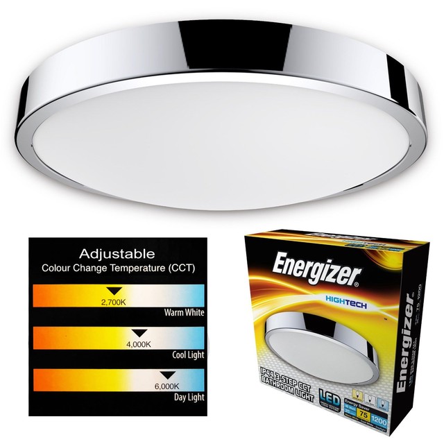 Energizer Led Bathroom Ceiling Ip44 Colour Temperature Changing
