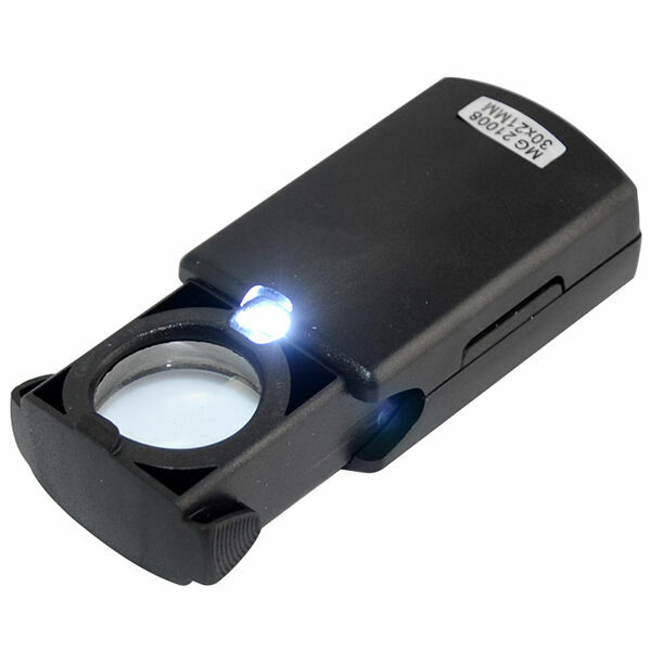Mini 30x Loupe Magnifier 30x21mm Folding Jewelry Magnifying Glass for