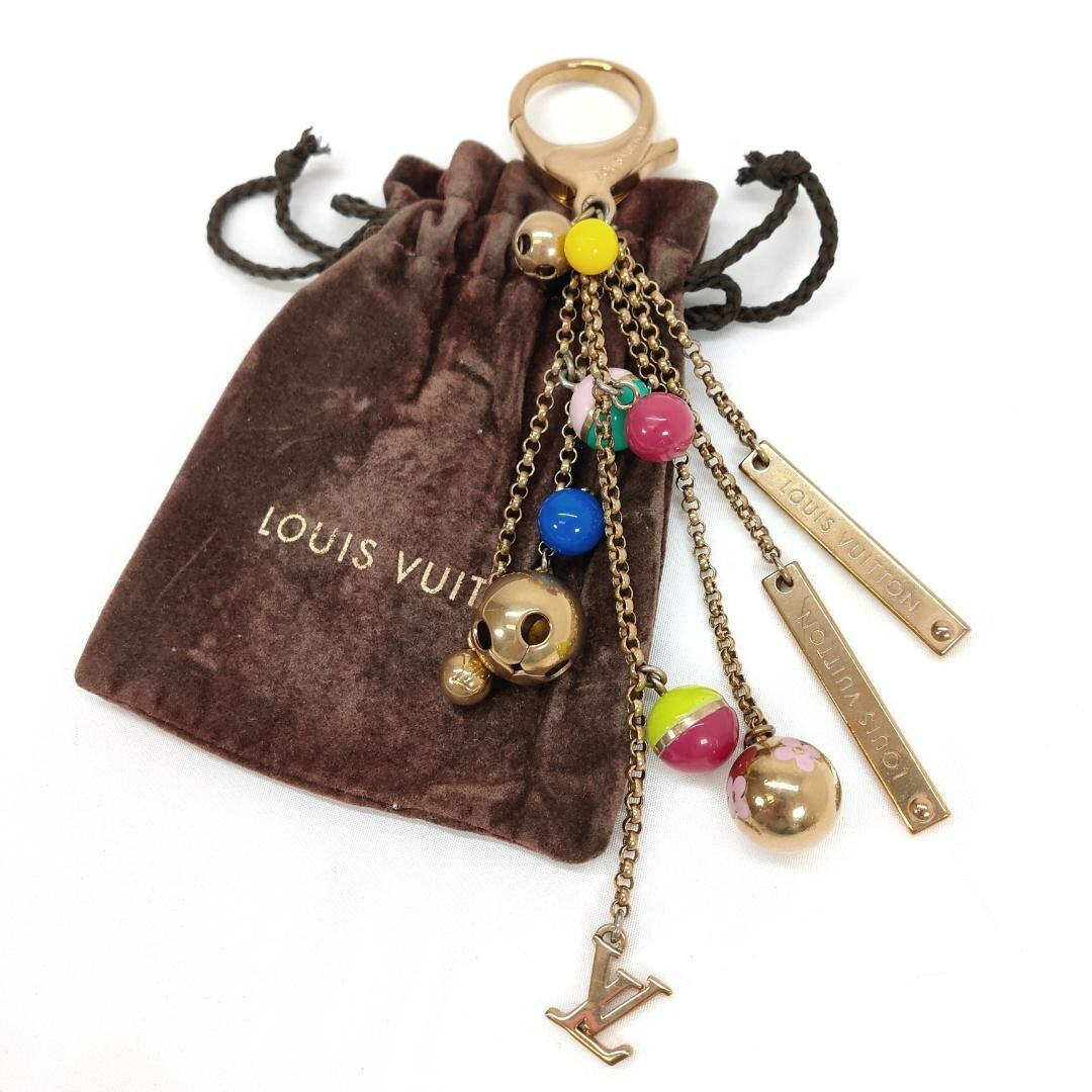 LOUIS VUITTON Bag charm Key chain holder ring Porto Cle