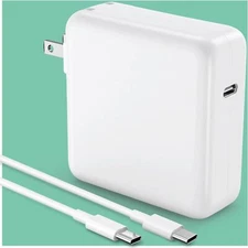 96W USB-C Mac Book Pro Charger Type C AC Adapter Power Supply +CABLE White/Black