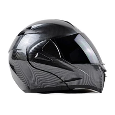 DOT Carbon Fiber Modular Helmet Motorcycle Helmet Full Face Flip Up Dual Visor