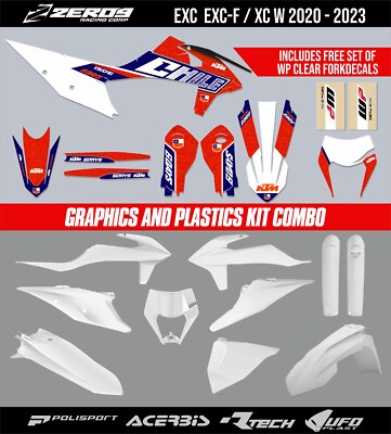 KTM MOTOCROSS MX GRAFIK UND KUNSTSTOFF COMBO EXC EXC F XCW 2020-2023 6 TAGE CHILE