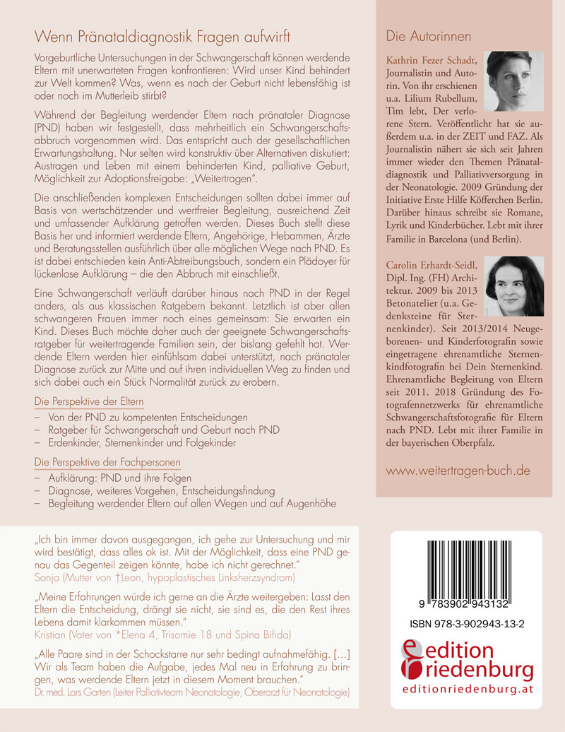 Thumbnail - Weitertragen - Wege Nach Pränataler Diagnose. Begleitbuch Für Eltern,