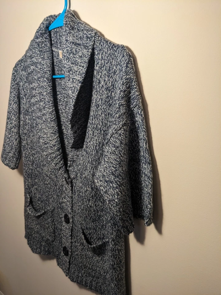 Cárdigan Michael Kors Suéter Mujer Talla M Gris Acrílico Abotonado Manga Corta Foto 3 de 4