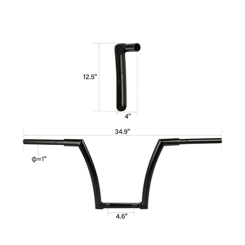 Black Steel Handlebar Fit For Victory Hard Ball 2012-2013 Cross Roads 10-14 12 - Image 4 of 4