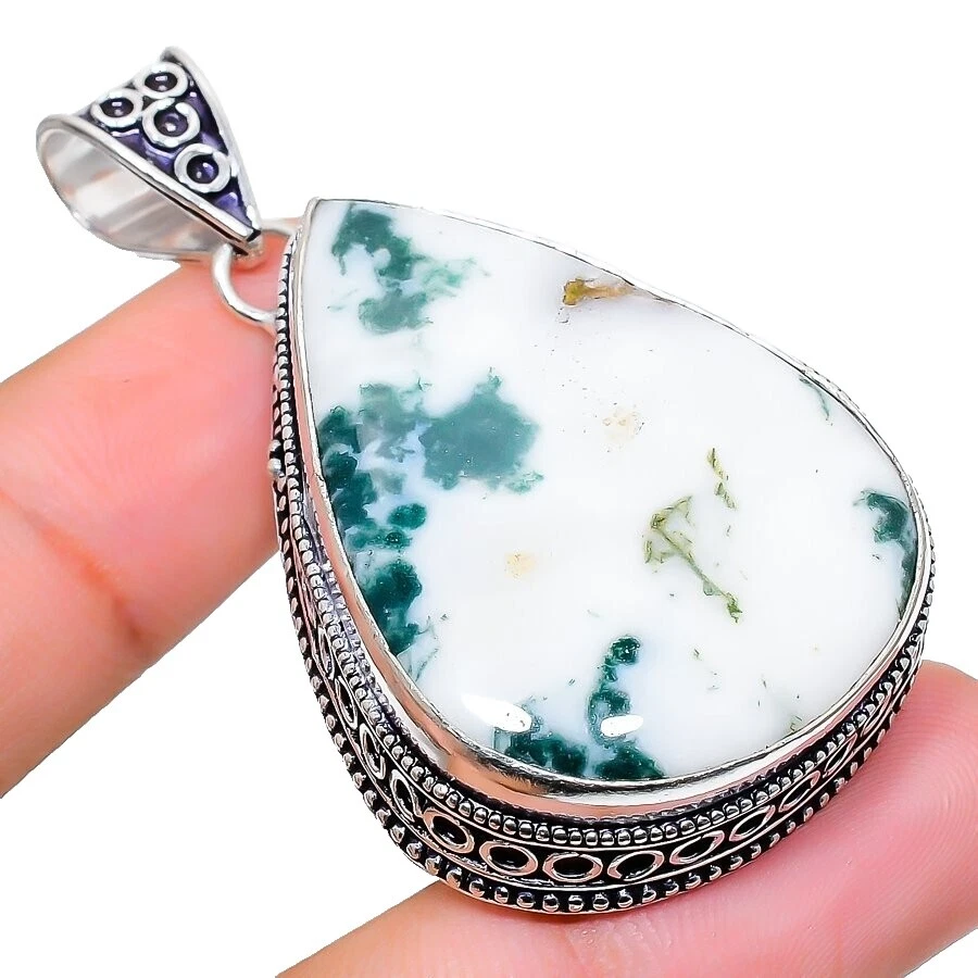 Piedra ágata Collares y colgantes De Moda Blanco