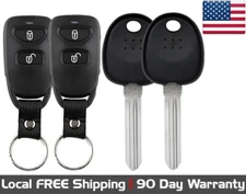 2x New Replacement Transponder Key Fob Remote For 2007-2012 Hyundai Santa Fe