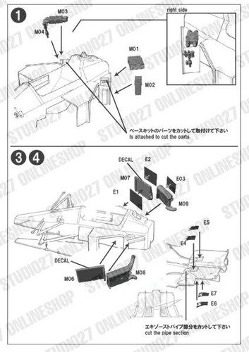 STUDIO27 1/20 McLaren Honda MP4/4 Engine parts set for TAMIYA Detail Up Parts - Picture 7 of 11