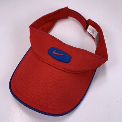 Nike Red Blue Visor Cap Adjustable Hat