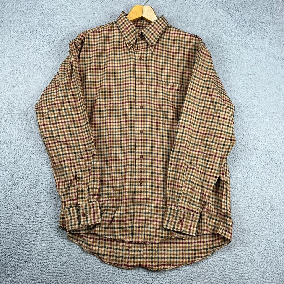 Camisa Bullock Jones Adulto Grande Marrón Multi Cuadros Franela Bolsillo con Botones Hombres Foto 4 de 4