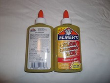 Lot Of 2 Elmers Color Changing Glue Yellow to Red 5 oz Each Great For Slime New