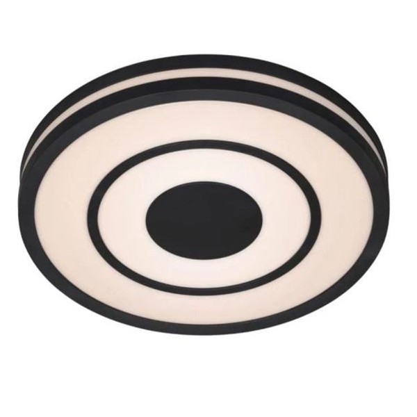 LED Deckenleuchte Ripple Schwarz Ø35Cm 24W CCT 3000K-6500K Dimmbar Fernbedienung-image