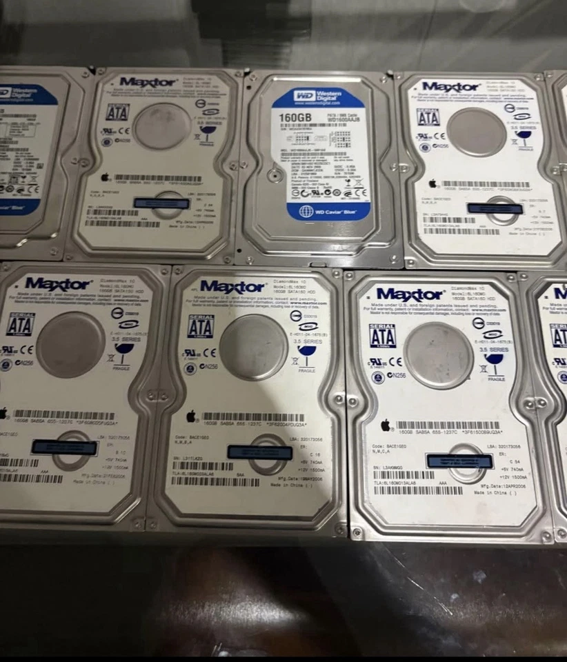 Bundle of 11 160GB 7200RPM Hard Drives - Tested - Working - Image 3 of 4