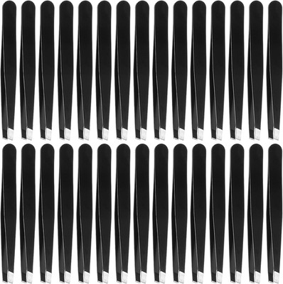 100 Pieces Eyebrow Tweezers for Women Men, Stainless Steel Bulk Tweezers for Wom