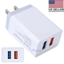 Dual USB Port Cube Power Adapter Travel Charger For iPhone Samsung Android