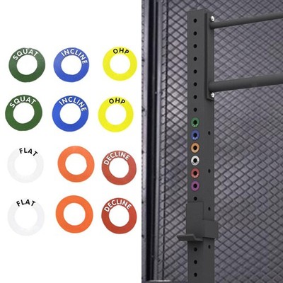 12x Langhantelmarkierungen Power Squat Rack Marker Schilder Tags Overhead Press