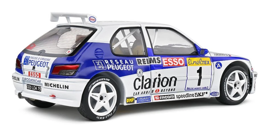 SOLIDO - PEUGEOT 306 Maxi Bianca #1 Rallye de Monte Carlo 1996 F.DELECOUR/M.S... - Immagine 2 di 4