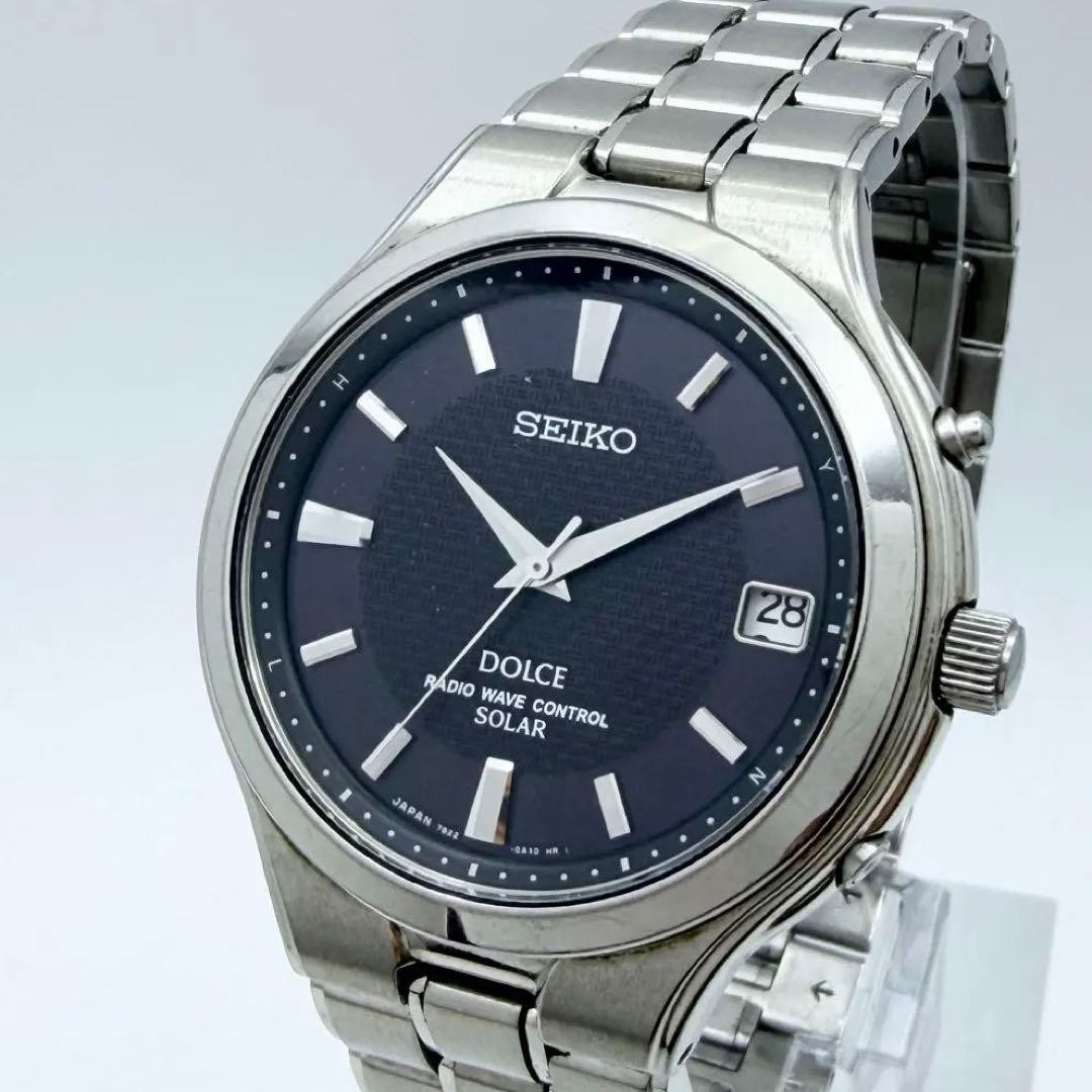 Solar Watch 7B22-0AK0 37mm Dolce Used Black Seiko Dial SA106 - VintageWatches.PK Solar Watch 7B22-0AK0 37mm Dolce Used Black Seiko Dial SA106 - vintagewatches.pk
