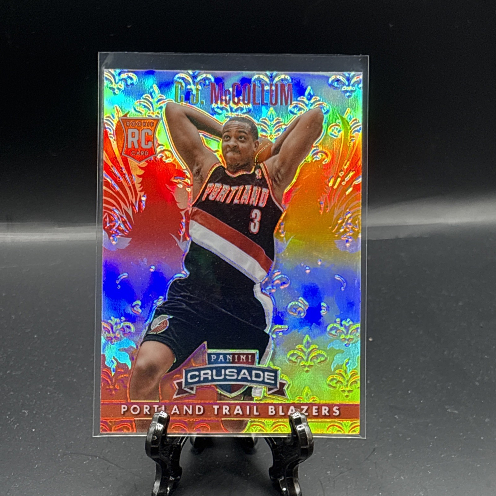 2013-14 Panini Crusade CJ McCollum Rookie Red Prizm #260/349