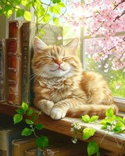 Cat Paint by Numbers Kit for Adults on Canvas 16 x 20 Inch