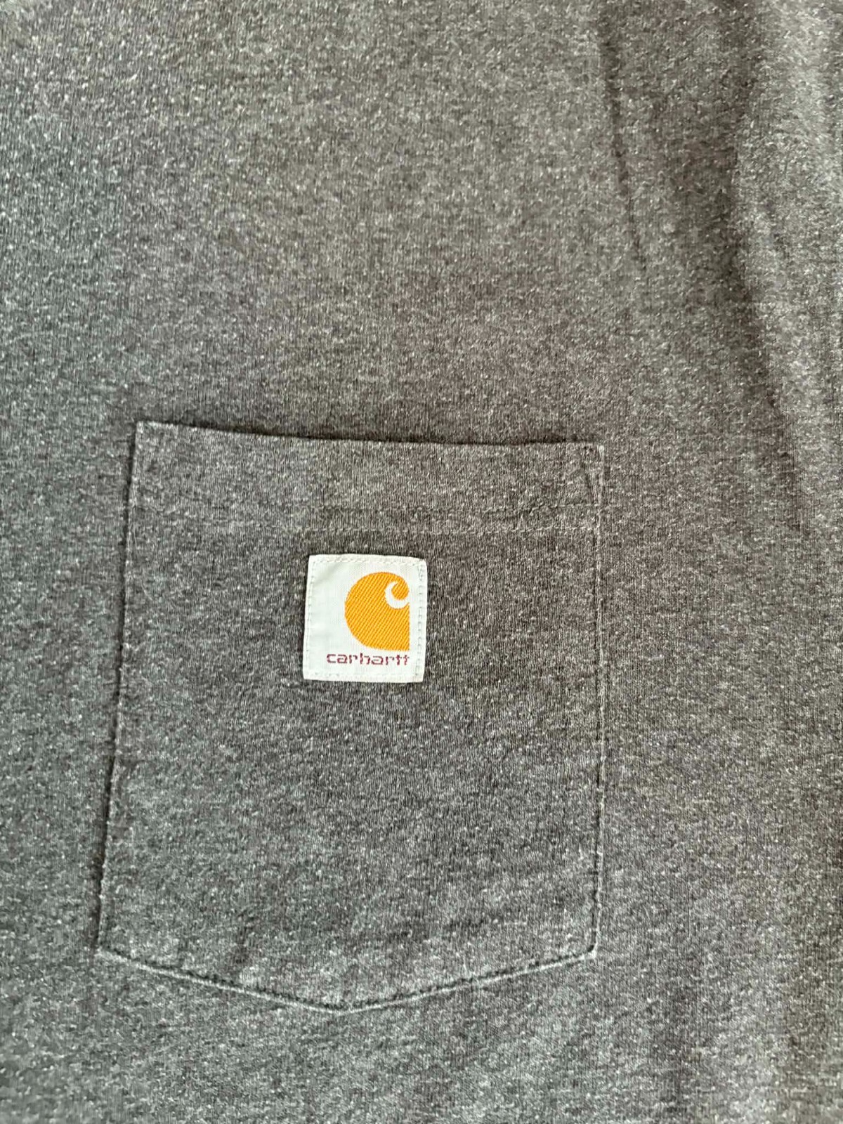 Carhartt Men's 2XL Original Fit Gray Chest Pocket Crew Neck TShirt thumbnail 2
