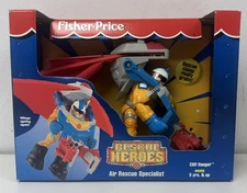 1997 Fisher-Price Rescue Heroes Air Rescue Specialist Cliff Hanger in Orig. Box