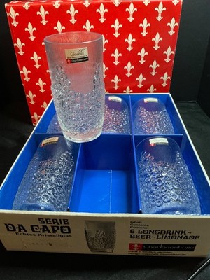 MCM Goebel Da Capo Bubbles & Bark Longdrink Beer Iced Tea Glasses - NIB