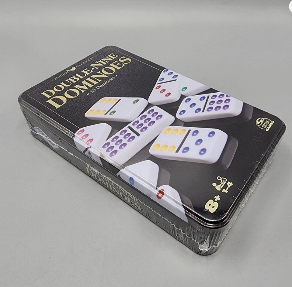 Cardinal Classics Double- Nine Dominoes Game w/ 55 Dominoes & Sealed Tin Box - Image 3 of 4