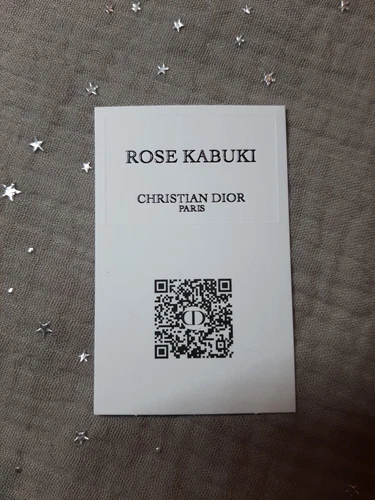 Carte Parfumée Perfume Card . C. Dior Rose Kabuki